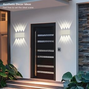 Brilagi - LED vonkajšie nástenné svietidlo FLAREBOX LED/8W/230V biela IP65