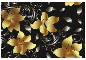 Samolepiaca tapeta luxusná zlatá ľalia