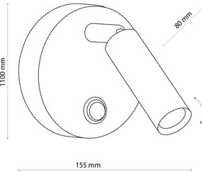 Nástenné bodové svietidlo ENZO 1xG9/8W/230V čierna