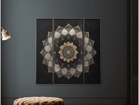 drevko |  Trojdielna mandala Energia stredu  70 x 70 cm