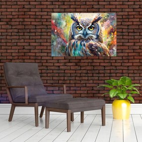 Obraz - Maľba sovy (90x60 cm)