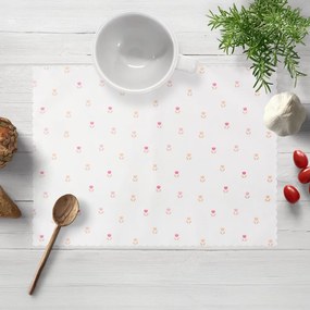 Biante Teflónové prestieranie na stôl TF-115 Farebné tulipániky na bielom 30x40 cm