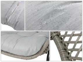 Súprava 2 kresielok a stolíka HWC-N33 - sivá, čalúnenie svetlosivá