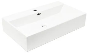 Umývadlo SAT Cube Way 75x42 cm otvor pre batériu uprostred SATCW7542, 1 ks