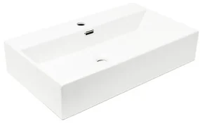 Umývadlo SAT Cube Way 75x42 cm otvor pre batériu uprostred SATCW7542
