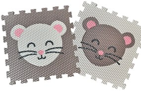 Penová puzzle podlaha na hranie do detskej izby MYŠKA A LABKA 9 dielov