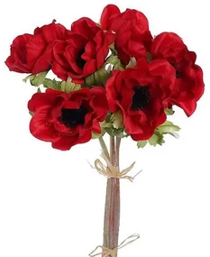 Umelý zväzok Vlčieho maku červená, 28 cm