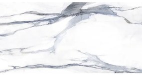 Dlažba imitácia mramoru Calacatta Oceanic rektifikovaná lesklá 120x270 cm