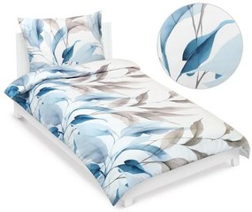 Bellatex Saténové prestieradlá Jesenná modrá , 140x 220 cm, 70 x 90 cm, 140 x 220 cm, 70 x 90 cm
