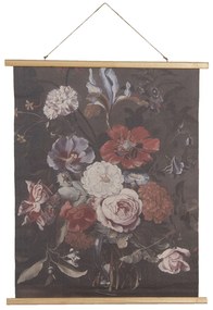 Nástenný plagát s maľbou zátišie vlčích makov, tulipánov, klinčeka a ďalších kvetín - 80 * 2 * 100 cm