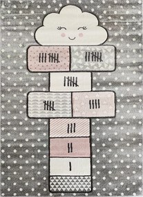 BE Koberec Smart Kids 22604 GREY – sivý obdĺžnikový Rozmer: 160x230 cm