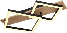 Stropné LED osvetlenie Beatrix 47,5 cm, kov/drevo%