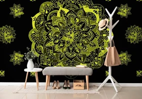 Tapeta žltá Mandala