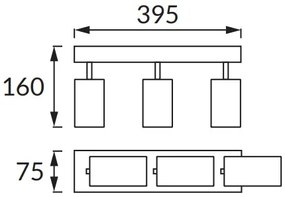 STRÜHM Stropné svietidlo MANAM GU10 3L WHITE 3761