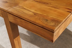 Rozkladací jedálenský stôl 120‑200 cm akáciové medové prírodné drevo