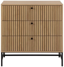 Komoda v dekore duba v prírodnej farbe 81x80x40 cm Albany – Actona