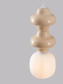LED žlto-biely dizajnový luster Clio