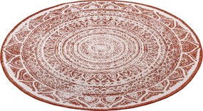 Hanse Home, DOPREDAJ: 200x200 (průměr) kruh cm Kusový koberec Twin Supreme 105497 Cayenne kruh – na ven i na doma, 200x200 (priemer) kruh, oranžová, chodba / predsieň