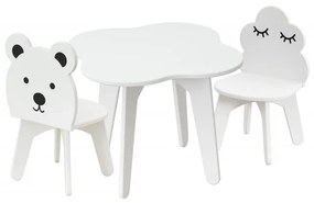 Baby-raj Detský stôl a dve stoličky Medvedík a mrak
