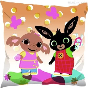 Detský obojstranný vankúš zajačik Bing a slonica Sula - 40 x 40 cm