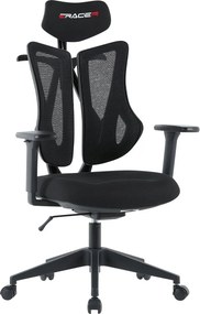 Herná ergonomická stolička ERACER H3246 — sieť / látka, čierna
