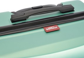 BONTOUR „Wave“ 3-dielna súprava kufrov s dvojitými kolieskami, s TSA zámkom, púdrovo zelená
