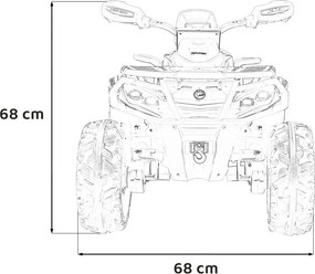 Ramiz Štvorkolka Can Am Outlander ATV na diaľkové ovládanie čierna