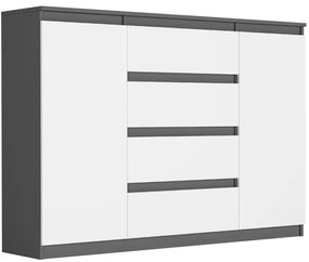 Priestranná komoda R-140-S4 - rôzne farebné prevedenia biela