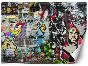 Fototapeta, Graffiti - barevný pouliční styl - 368x254 cm