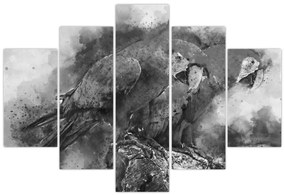 Obraz - Akvareloví papagáje (150x105 cm)