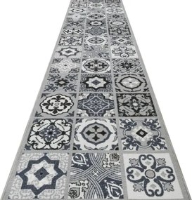 Protišmykový behúň Patchwork - sivý