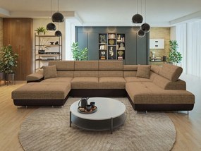 Rohová sedačka U Terazuro Bis (svetlohnedá hnedá) (s úl. priest.) (p)