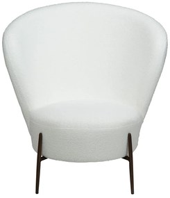 Biele kreslo z textílie buklé Orbit – DAN-FORM Denmark