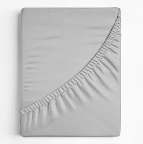 Bavlnená plachta s gumou 160 x 200 cm svetlo šedá