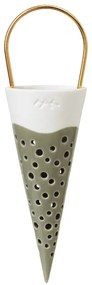 Zelená keramická závesná dekorácia Kähler Design Cone, výška 18 cm