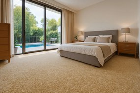 Vopi, AKCIA: 95x120 cm Koberec metráž Color Shaggy béžový - neúčtujeme odrezky z role - obšitý zo všetkých strán, šíře, béžová, ab (mriežka), detská izba