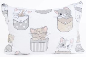 Obliečka na vankúš mikroplyš Exclusive 50 × 70 cm - Mačičky vo vrecku