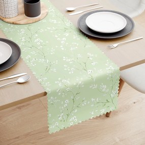 Goldea behúň na stôl teflónový - jazmínové kvety 50x160 cm