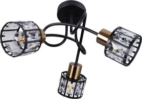 Prisadený luster ZAHARA 3xE27/10W/230V čierny