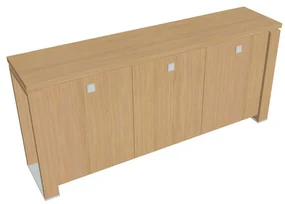 Nízka skriňa Verno+ 200 x 46 x 90 cm, dub svetlý