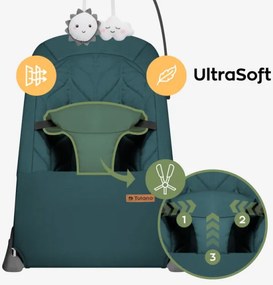 Detské hojdacie kreslo Moon 10 zelené