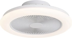 Stropný ventilátor biely vrátane LED RGB stmievateľný s diaľkovým ovládaním - Clamo