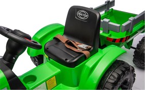 LEAN CARS CH9959B Batériový ťahač s prívesom svetlozelený 24V