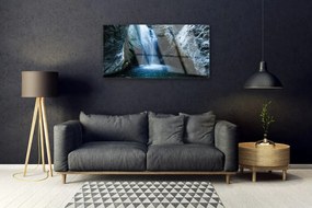 Obraz na skle Vodopád príroda 100x50 cm