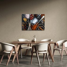 Obraz lyžíc s korením (70x50 cm)