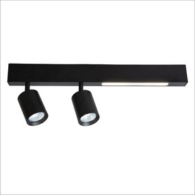 Stropné svietidlo Magnet, 2x čierne kovové tienidlo + 1x LED 5W, b