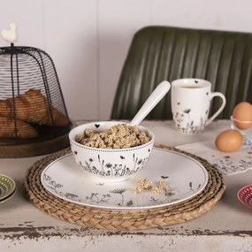 Porcelánový dezertný tanier s kvetinami Flora And Fauna - Ø 20cm