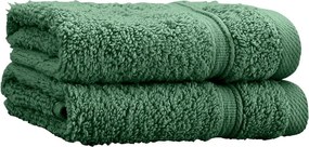Tmavozelené froté bavlnené uteráky v súprave 2 ks 30x30 cm Zero Twist – Catherine Lansfield