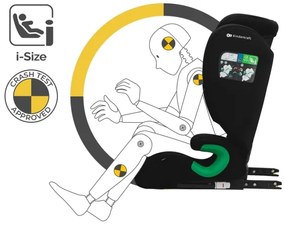 KINDERKRAFT - Autosedačka JUNIOR FIX 2 (100-150 cm) Graphite black