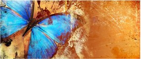Obraz - Modrý motýľ (120x50 cm)